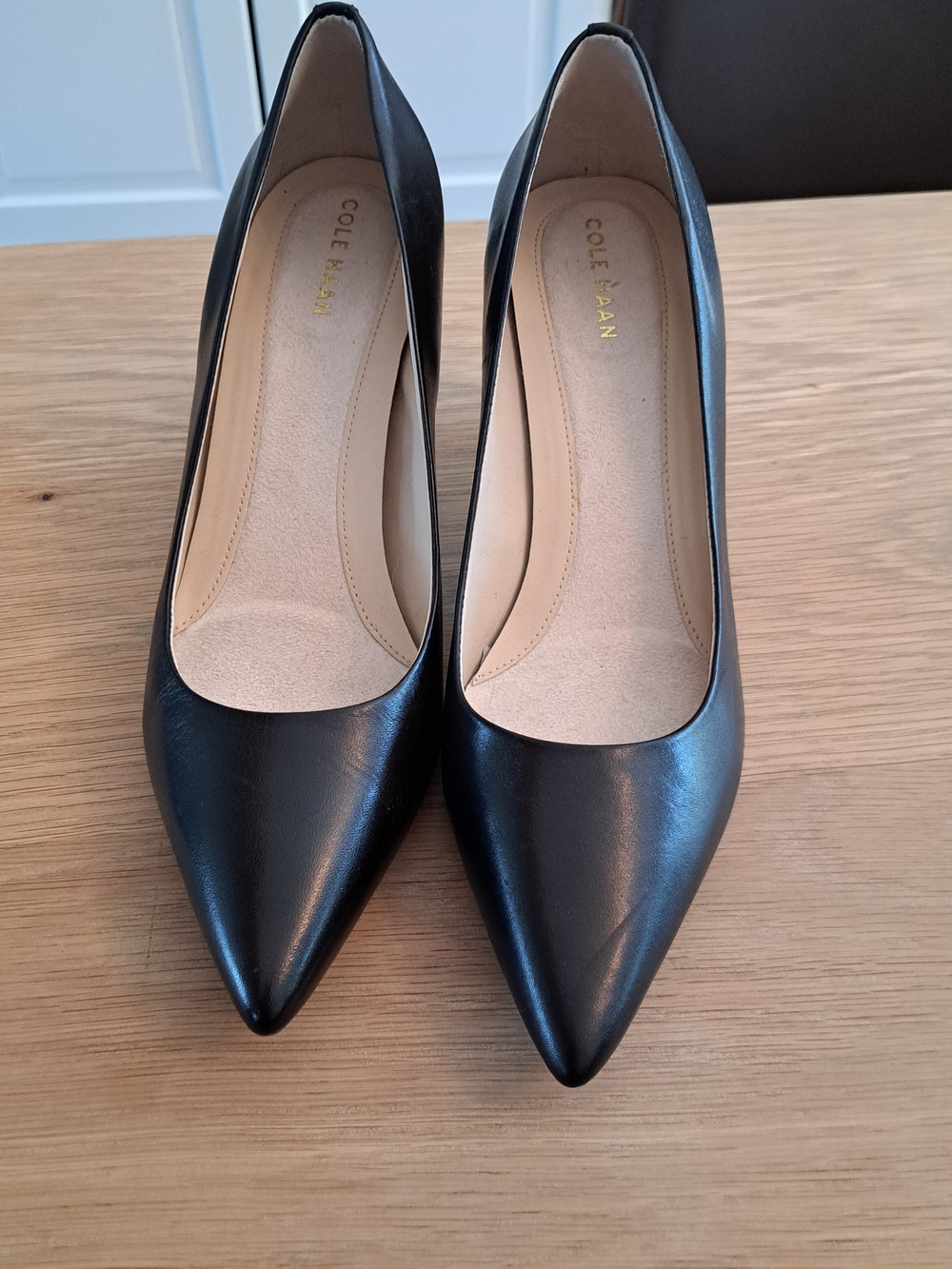 Cole Haan Women's Black Pointed-Toe Pumps